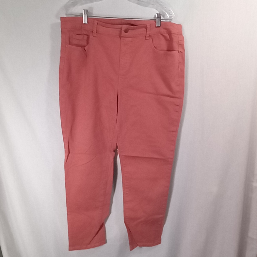 Soft Surroundings Rose Pink Pull-on Leggings Jeans Size L